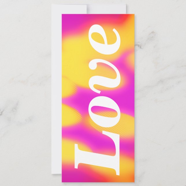 Flat "Love" greeting card. Card (Front)