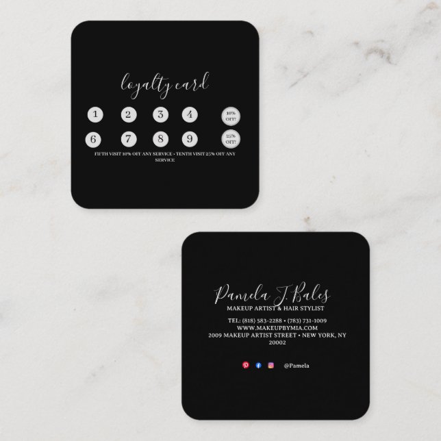 Flat Loyalty Card 3.5" x 2.0" (Front/Back)