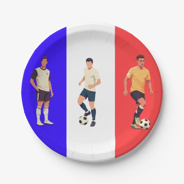 flat man soccer paper plate (Front)