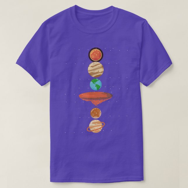 Flat Mars Planet Astronomy Science Mars T-Shirt (Design Front)