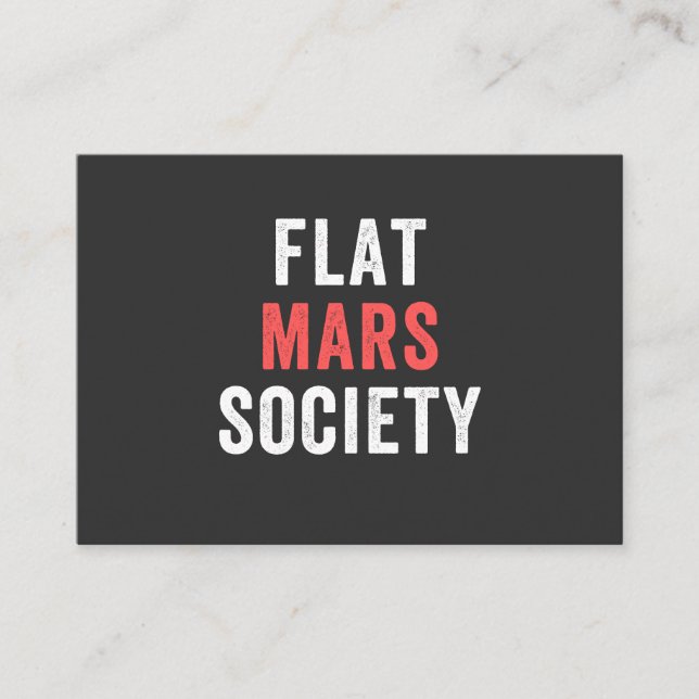 flat mars society business card (Front)