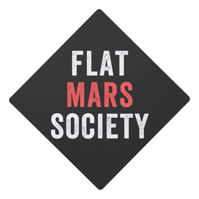 flat mars society graduation cap topper (Front)