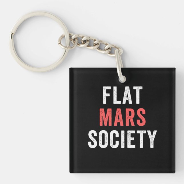 flat mars society keychain (Front)