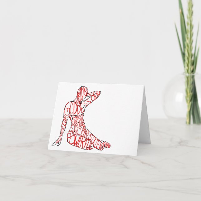 Flat Mastectomy greeting card (Front)