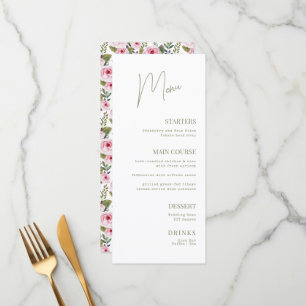 Flat Menu Bridal Shower