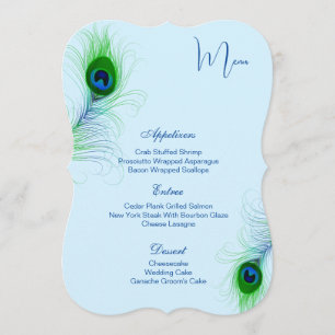 Flat Menu Card-Peacock