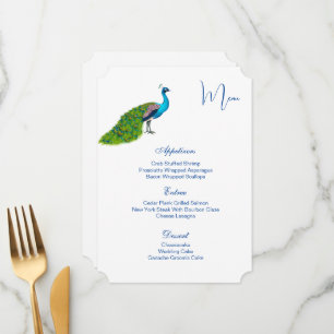 Flat Menu Card-Peacock