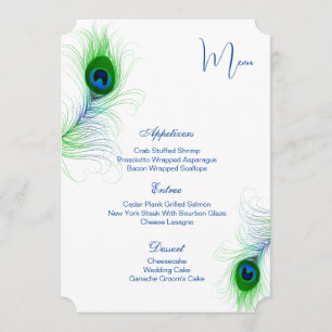 Flat Menu Card-Peacock