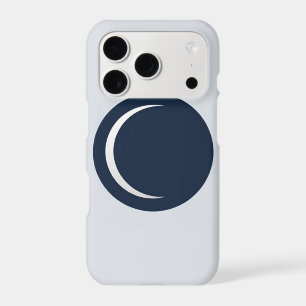 Flat Minimalist Moon Phase Phone Case - Deep Navy 