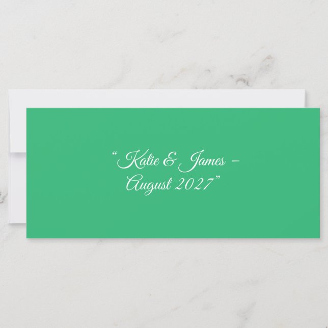 Flat Mint Green Background – Wedding Design (Front)