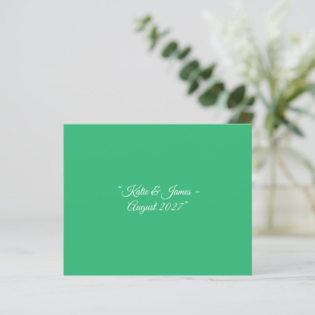 Flat Mint Green Background – Wedding Design (Standing Front)