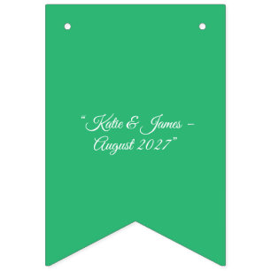 Flat Mint Green Background – Wedding Design Bunting Flags