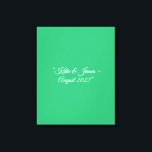 Flat Mint Green Background – Wedding Design Canvas Print<br><div class="desc">Soft mint green background for wedding invites, save-the-dates, menus, digital templates, and elegant summer events. Bring understated charm and fresh elegance to your wedding stationery with this Flat Mint Green Texture Background. Perfectly suited for spring and summer weddings—or anytime you want a hint of modern tranquillity—this clean, matte texture offers...</div>