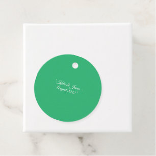Flat Mint Green Background – Wedding Design Favour Tags