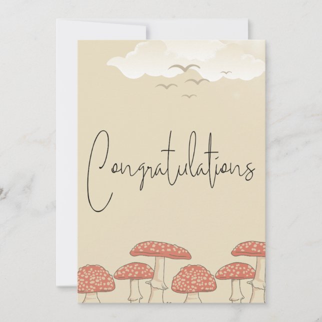 Flat Mushroom Card (Front)