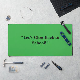 Flat Neon Green Background – School Texture Desk Mat
