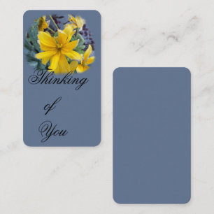 Flat Note Card Floral Thinking of You