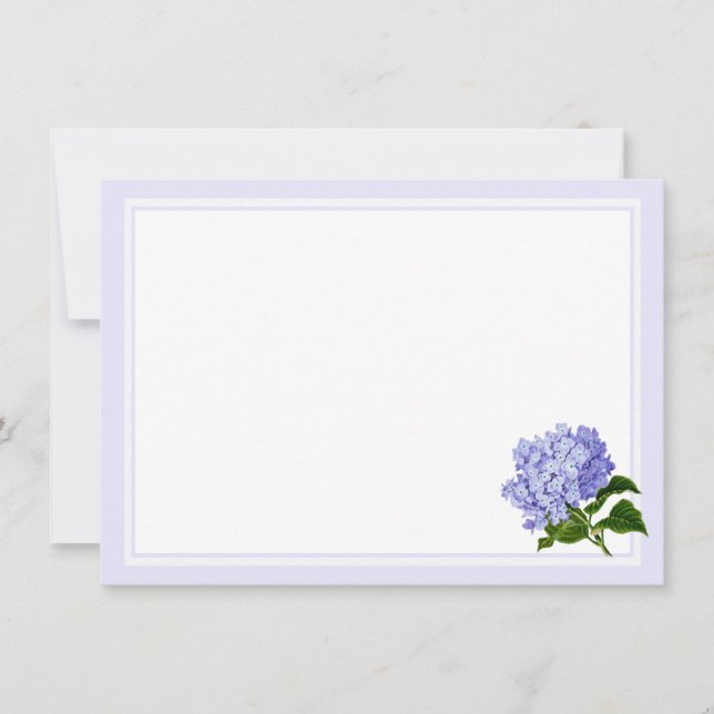 Flat Note Card-Hydrangea Card (Front)