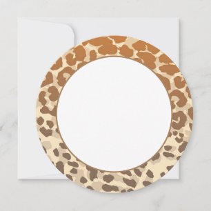 Flat Note Card-Leopard Print