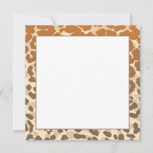 Flat Note Card-Leopard Print