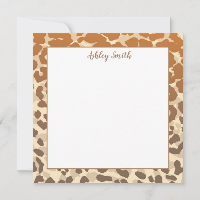 Flat Note Card-Leopard Print (Front)