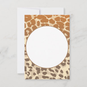 Flat Note Card-Leopard Print