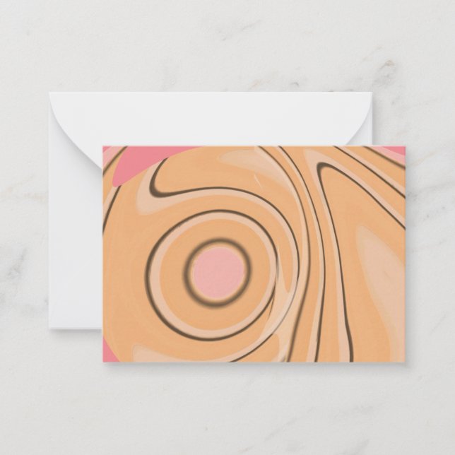 Flat note card with abstract design (Front)
