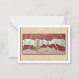 Flat Note Card with Minoan Grifon