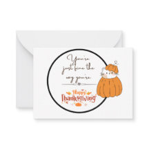 Flat Note Thanksgiving Card