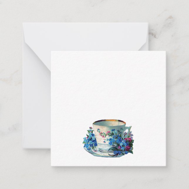 FLAT NOTECARD : VINTAGE TEACUP   (Front)