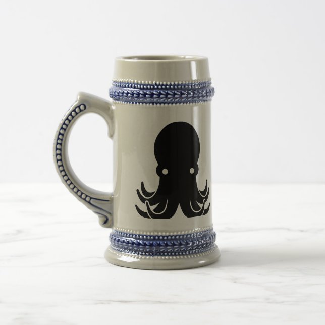 Flat Octopus Beer Stein (Left)