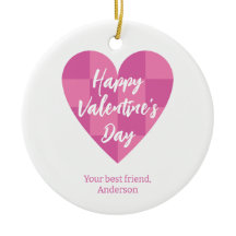 Flat Pink Happy Valentine's Day