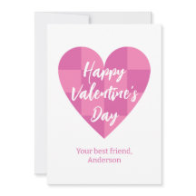 Flat Pink Happy Valentine's Day