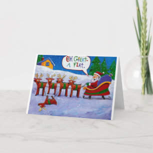 Flat Reindeer Holiday Card