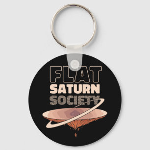 Flat Saturn Society - Science Design Keychain