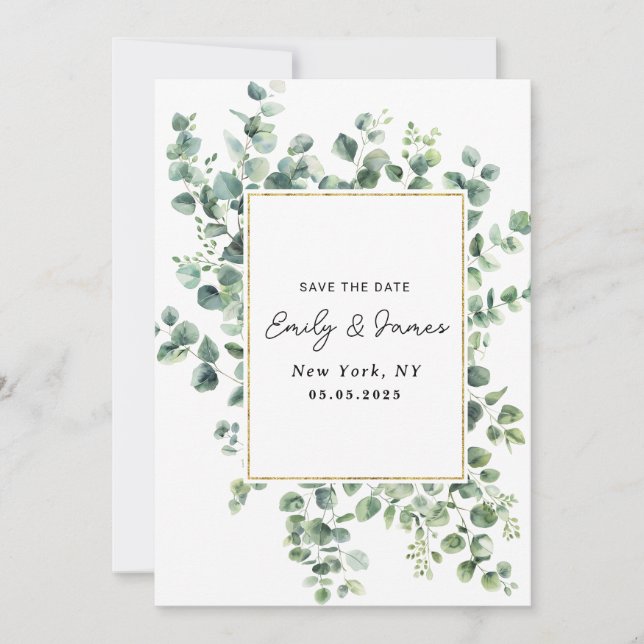 Flat Save The Date Card (Front)