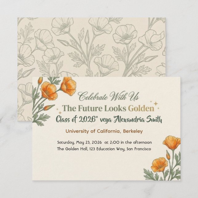 Flat Save The Date Card (Front/Back)