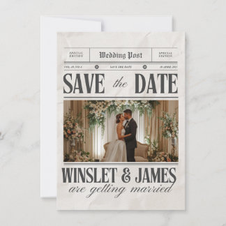 Flat Save The Date Card