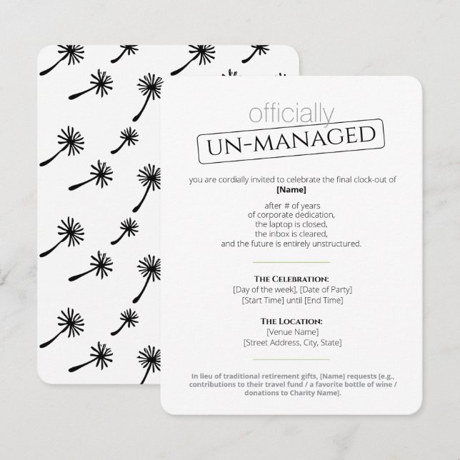 Flat Save The Date Card (Front/Back)