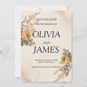 Flat Save The Date Card