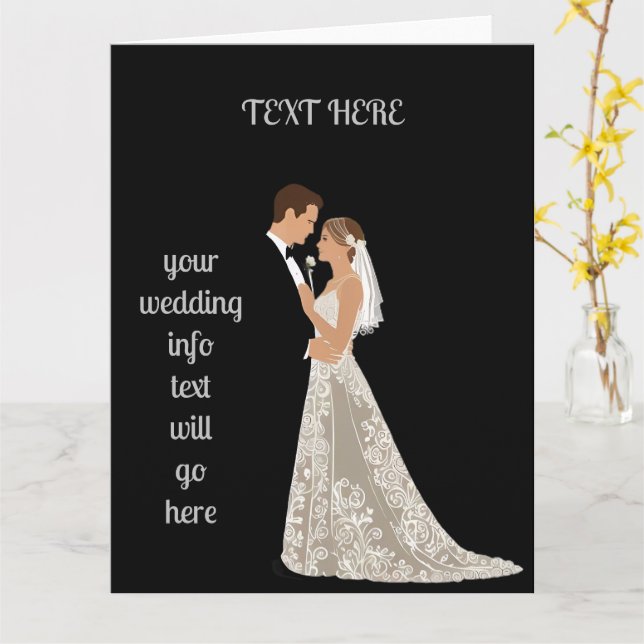 Flat Save The Date Card (Yellow Flower)