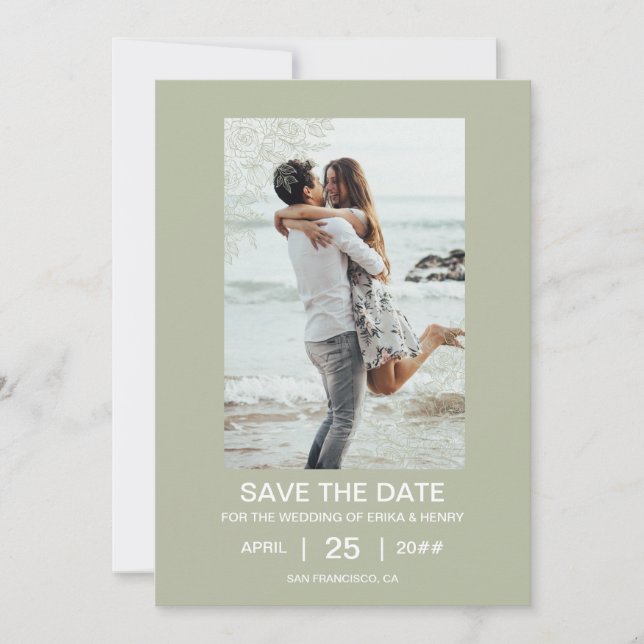 Flat Save The Date Card (Front)