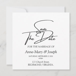 Flat Save The Date Card