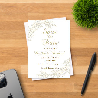 Flat Save The Date Card Acrylic Invitations
