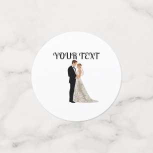 Flat Save The Date Card Confetti