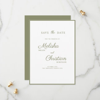 Flat Save The Date card for a wedding.