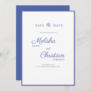 Flat Save The Date card for a wedding.