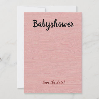 Flat save the date card with brush textured print.