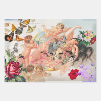 FLAT SHEET GIFT WRAP RETRO Valentine's Day DESIGN