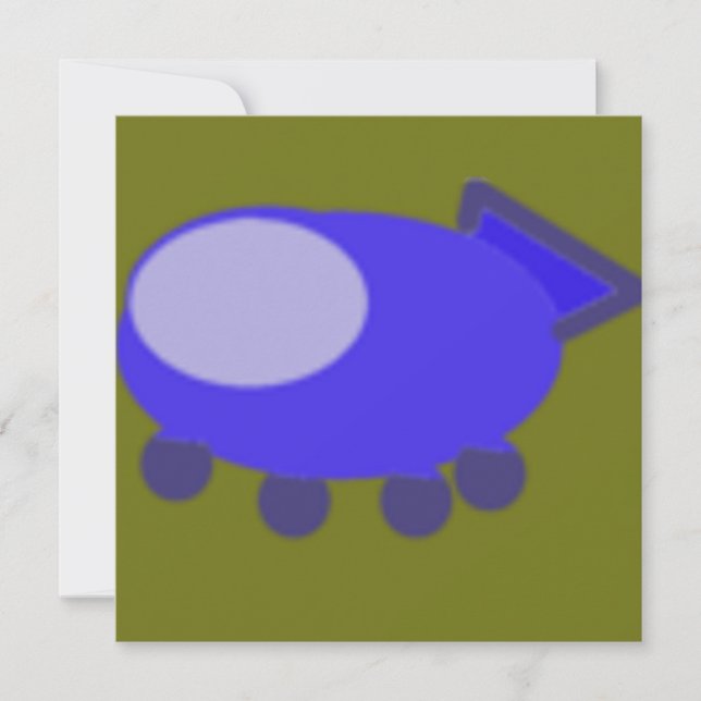 Flat Spaceship Card (Front)